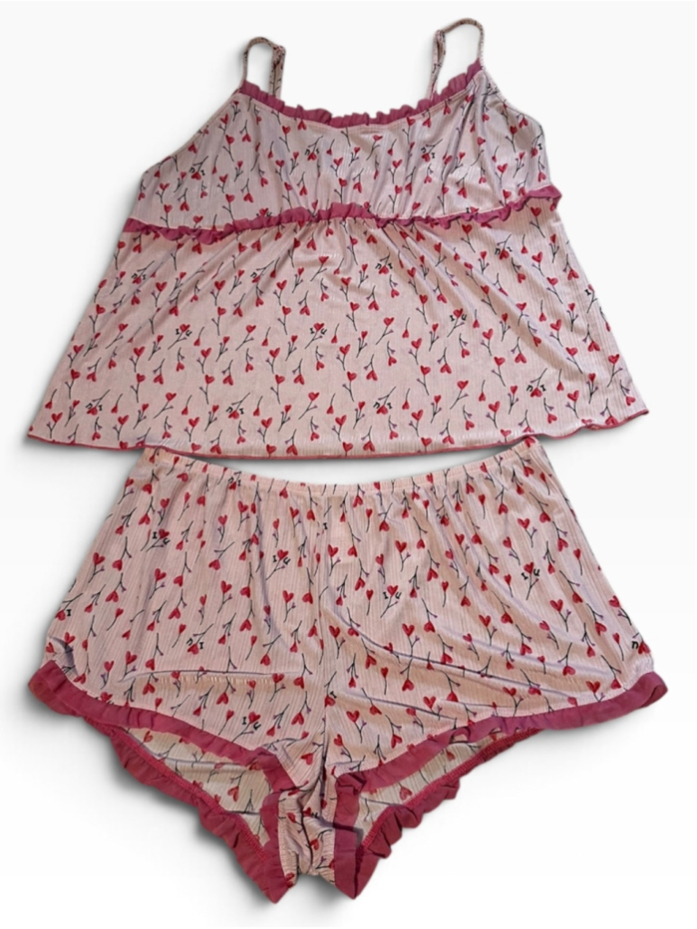 Secret Treasures Heart Print Pajama Set (A013)